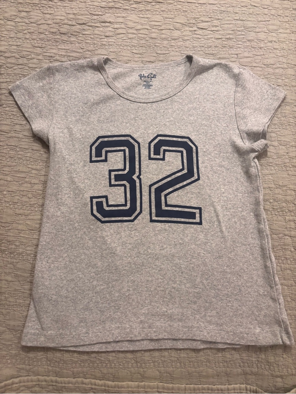 John Galt OS Gray Number 32 Graphic Tee